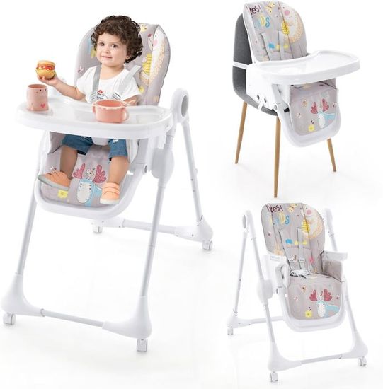Chaise Haute Bébé Bellababy 3 En 1 - Réglable, Convertible Et Super Pratique Pour Les Petits De 6 à 36 Mois