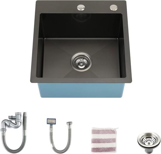 Tapis Sous évier En Silicone - 86,4 X 55,9 Cm - Imperméable Avec Rebord 2 Cm Et Trou De Drainage