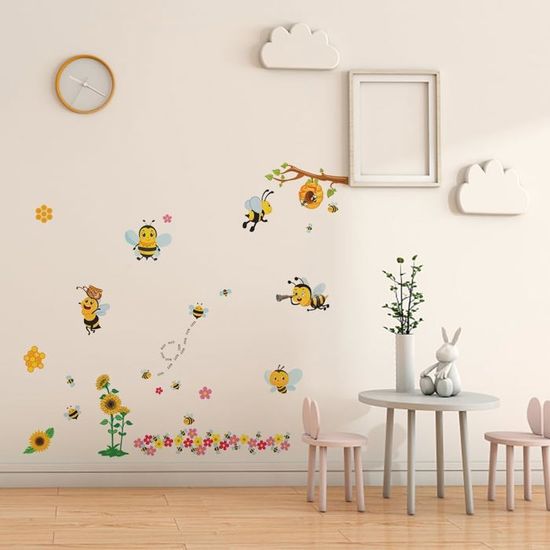 Stickers Déco Fleurs Noires Et Roses - Autocollants Muraux Pour Salon, Chambre, Salle De Bain | Runtoo