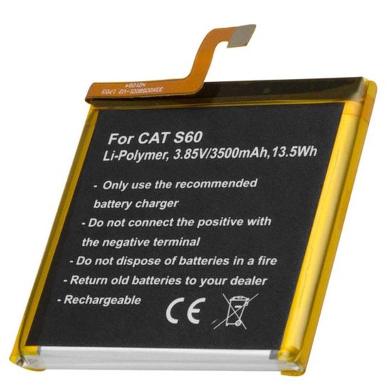 Batteria Sostitutiva Bestome Per Caterpillar Cat S60, 3.85V 3700mAh 14.2WH, Modello APP-12F-F57571-CGX-111, Ricaricabile