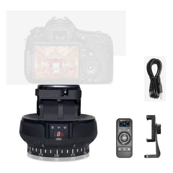 Tête Panoramique Motorisée Mcoplus YT-1200 - Rotation 360° Sans Fil, Télécommande - Pour Appareil Photo/smartphone (max 1 Kg)