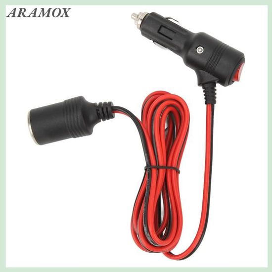 Prise Allume-Cigare Femelle Avec Cordon - 12V / 24V - Marque HTC Equipements - Neuf - Réf. 510341