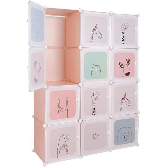 Armoire Penderie Étagère De Rangement En Plastique Meuble De Rangement Pour La Maison Le Couloir La Chambre 12 Modules 111x47x147cmblanc 85758810