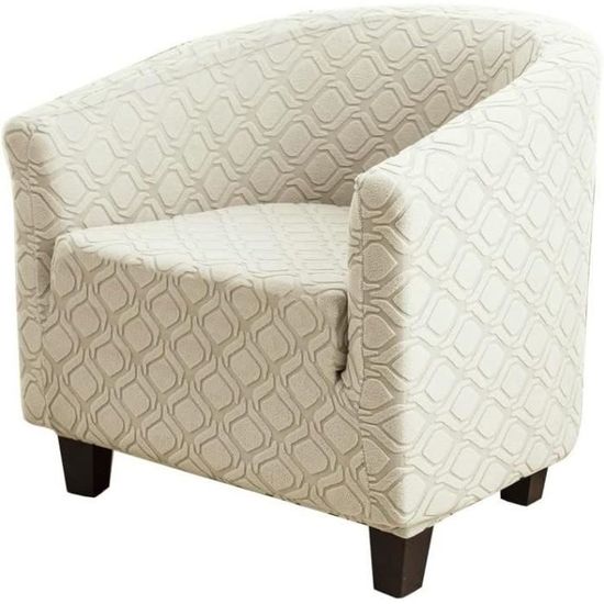 Housse Fauteuil Club Velvet Extensible - Protection Canapé Anti-Taches - Lavable Machine - Coloris A18
