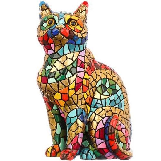 Statue De Chat En Ceramique Modele Carnival En Mosaique Hauteur 18 Centimetres Cdiscount Maison Statue De Chat En Ceramique Modele Carnival En Mosaique Hauteur 18 Centimetres Cdiscount Maison