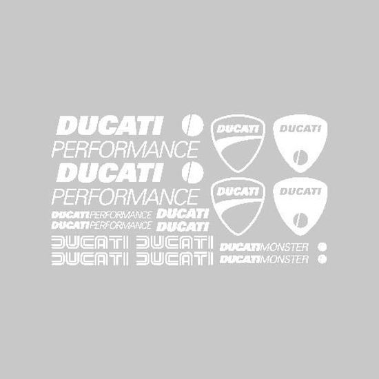 PREMIUM Kit Stickers Autocollants Moto Ducati performance Réf.MOTO-017 