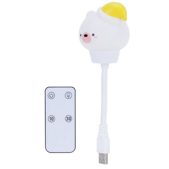 Drfeify Lampe de nuit Mignonne veilleuse USB LED veilleuse à télécommande pour bébé dormir pépinière