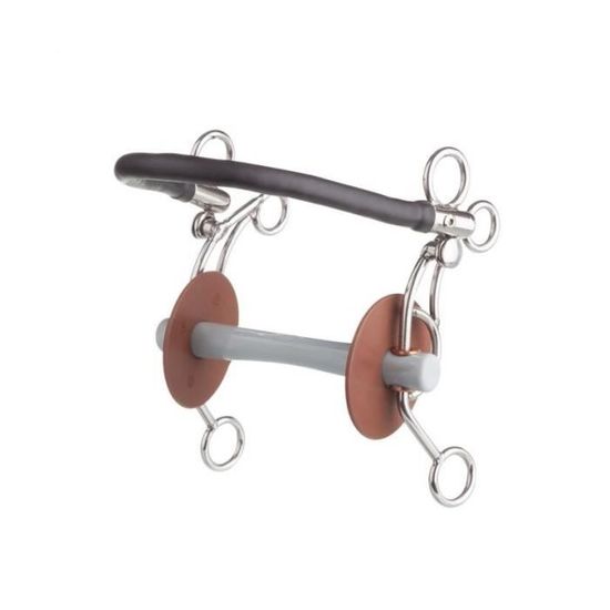 Mors américain pour cheval avec barre confort fine Beris Tandem - noir - 110 mm - Sport
