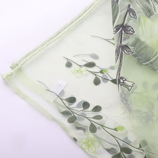 Rideau En Tulle Imprimé Tulipes - 100x200cm, Polyester, Transparent, Décoration Salon/chambre/balcon - 3