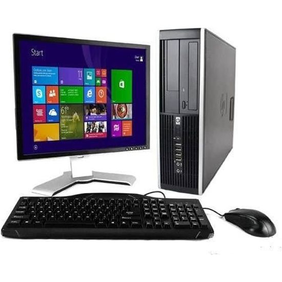 PC Complet 17" HP Elite 6000 Pro SFF E5400 2.7Ghz 4Go Disque 250Go WIFI Windows 10 Pro + wifi pack office 2007 à vie  Clavier souris