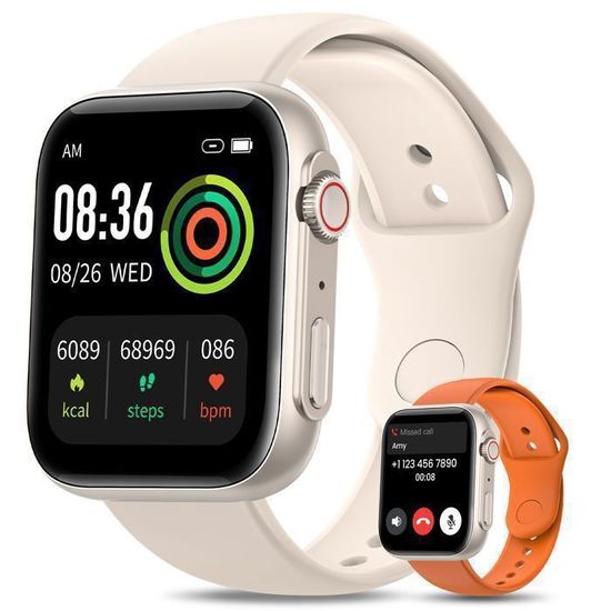 Montre Connectée Femme, Avec Appel Bluetooth 1.32 , Avec Fonction