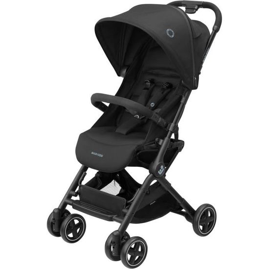 MAXI-COSI Poussette canne ultra compacte Lara 2, 0-4 ans, 0-22 kg, pliage automatique, 3 positions d'inclinaison, Essential Black