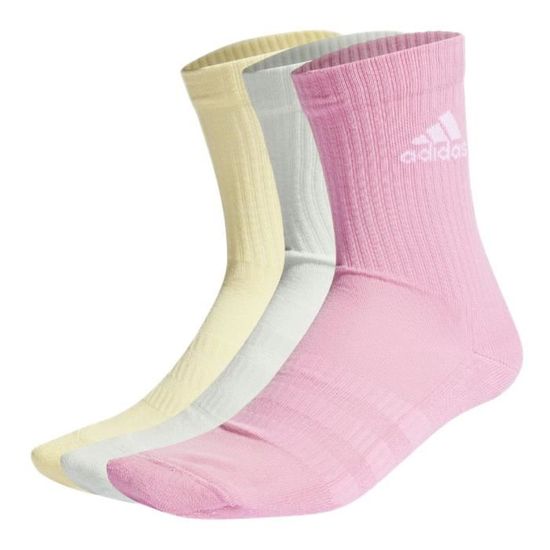 X3 Paire de Chaussettes Rose Gris Jaune Adidas HI1647 Pink Cdiscount Pret a Porter