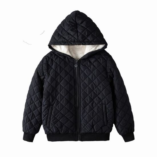 Veste Polaire Garçon 8-12 Ans - Col Roulé, Coupe-vent - Tissu Antibactérien 5A, Polaire épaisse - Pour Ski, Sport D'hiver - 11