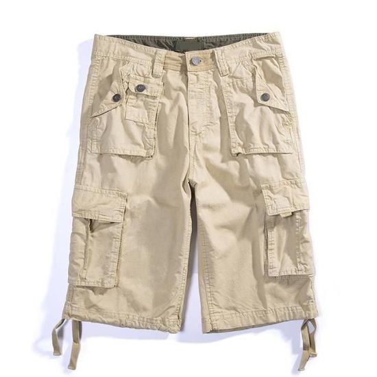 Bermuda Cargo Homme Grande Taille - Short Sport En Coton, Coupe Décontractée, Poches, Pour Running, Tennis, Loisirs