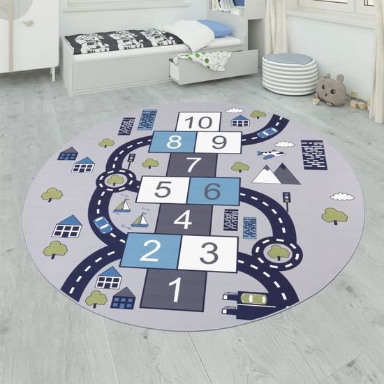 Tapis Enfant Paco Home 160x220 Cm - Tapis De Jeu Moderne Antidérapant Multicolore Pour Chambre Garçon Ou Fille