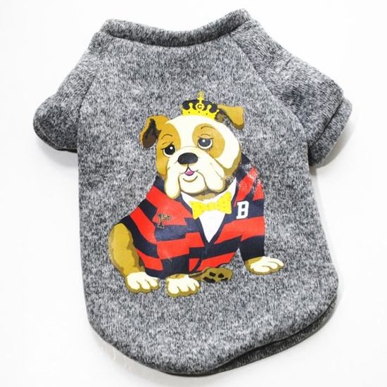 14-XS 1-1.5kg -Mignon chien à capuche chien vêtements pour chiens manteau veste laine Ropa Perro bouledogue français vêtements pour