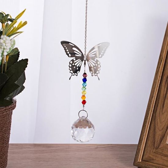 Boule Cristal Prisme Arc-En-Ciel - 40mm - Attrape-Soleil Feng Shui Pour Décoration Fenêtre