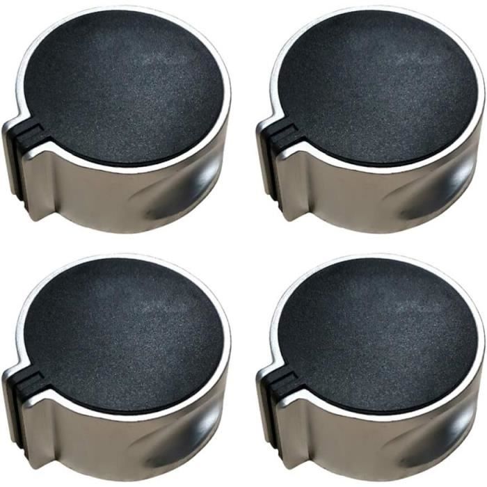 JZK 4 Boutons Cuisinière Gaz Métal Argenté 6mm - Remplacement Universel Plaque Cuisson Et Four