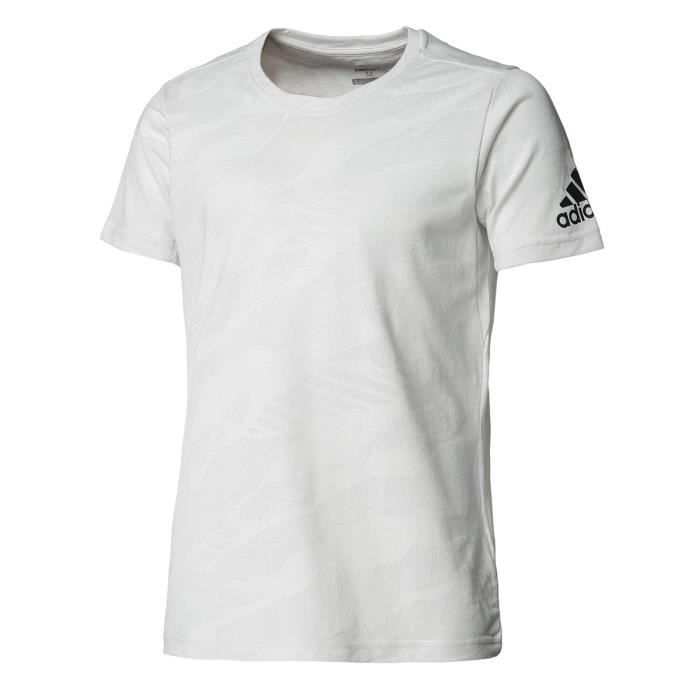 ADIDAS T-shirt de running Freelift Eng - Homme - Blanc