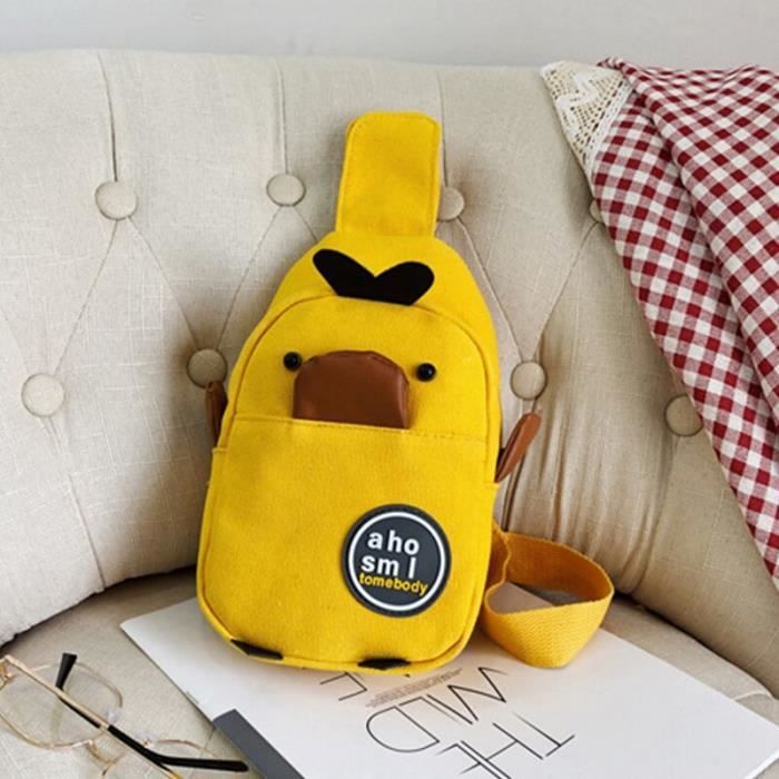 Sac Banane Enfant En Toile - Unisexe, Taille Réglable - Pour Randonnée, Voyage, Sport - Vert (3-8 Ans)