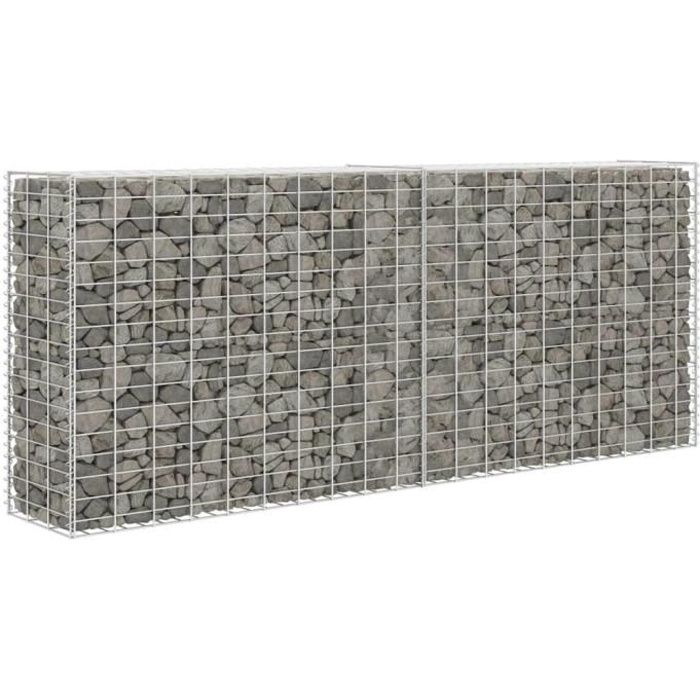 Gabions à Pierre 85 x 30 x 200 cm Cage à Pierre Métallique galvanisé