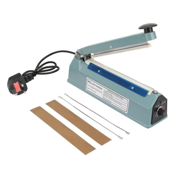 Scelleuse à impulsion scellant la chaleur manuel machine de scelleur sac plus proche emballage outil kit 220V 8in métal-TAM
