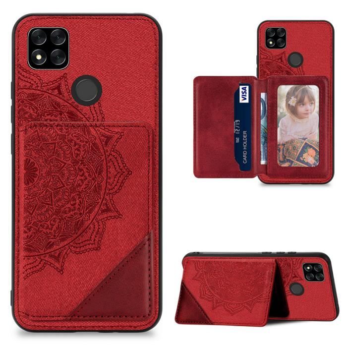 Coque Bumper TPU Pour Xiaomi Redmi 9C 6.53- : Bumper Mandala rouge