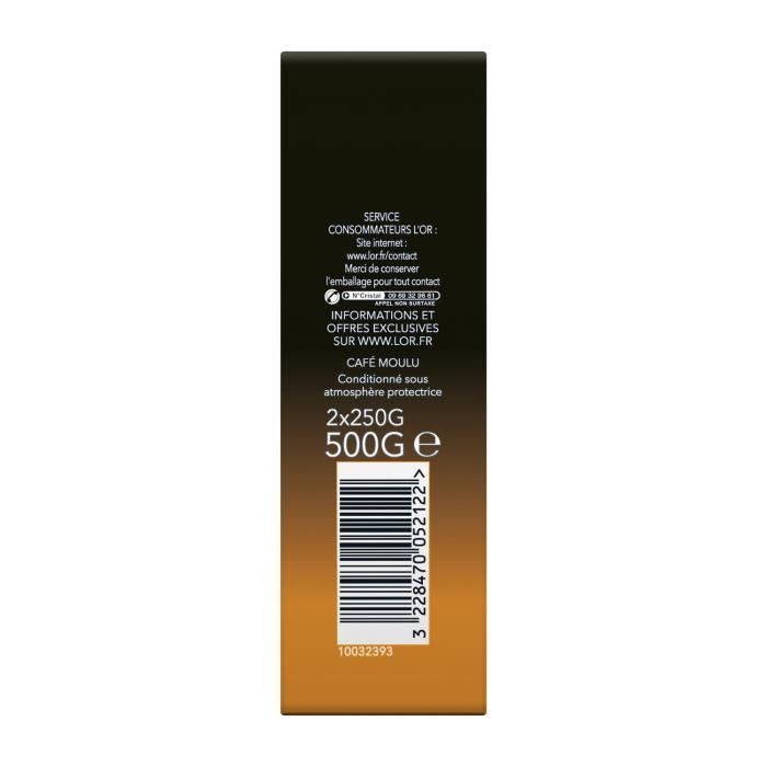 L'OR Café Moulu Doux - 2 x 250 g