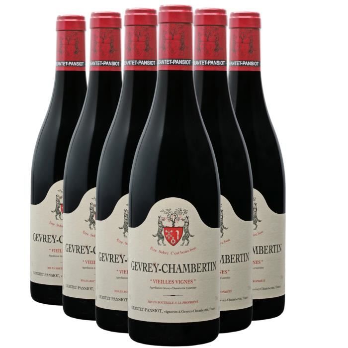Gevrey-Chambertin Vieilles Vignes Rouge 2019 - Lot de 6x75cl - Domaine Geantet-Pansiot - Vin AOC Rouge de Bourgogne
