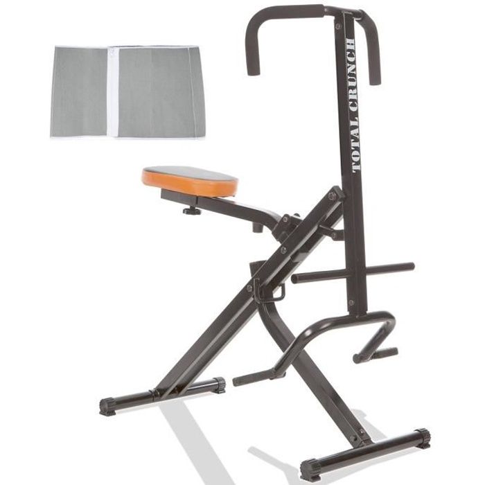Total Crunch Plus Deluxe avec Ceinture de Sudation - Appareil de fitness pour Tonifier et Muscler votre Corps
