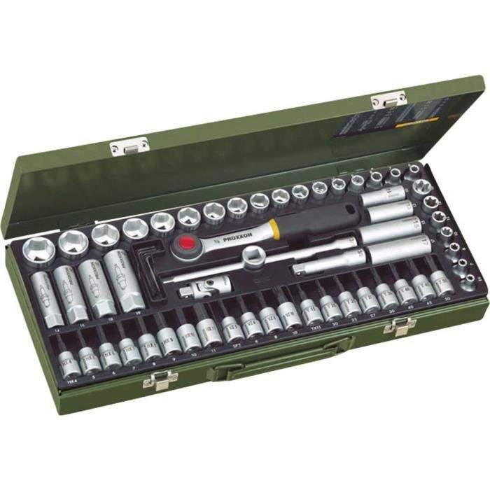 Coffret clé + douilles 65 pièces Proxxon Industrial 23112 métrique 3-8\