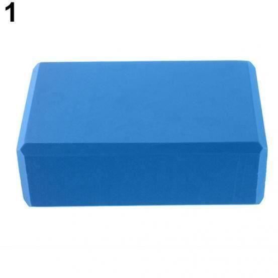 Bloc de yoga Brique EVA Mousse Exercices à domicile Pratique Fitness Gym Sport Outil Bleu G014A2