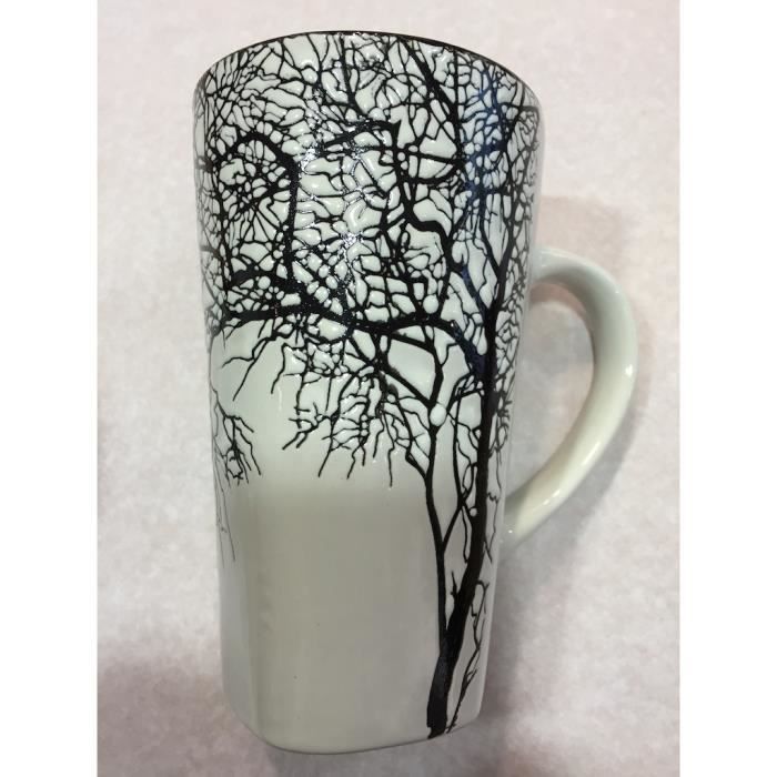 mug arbre blanc H15 cm
