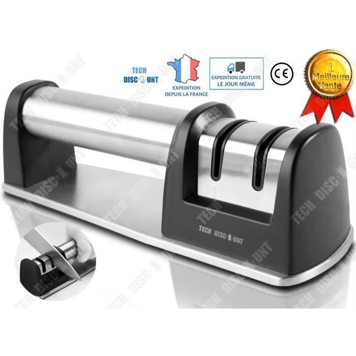 TD Aiguiseur couteaux professionnel ciseaux ultra rapide tranchant manuel Affuteur céramique lame fin cuisine pierre à aiguiser
