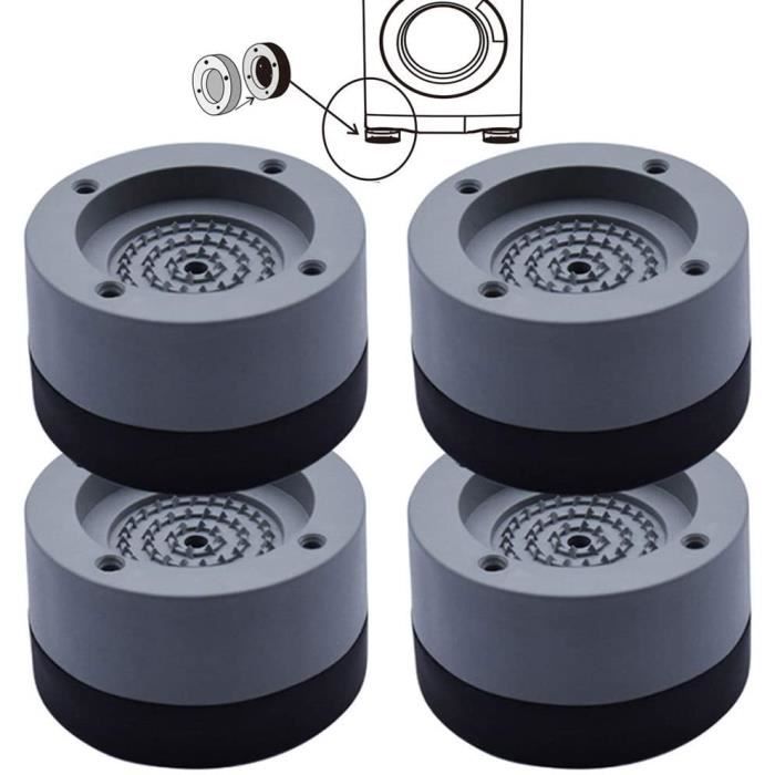 4 Pièces Tapis Anti-vibration pour Machine à Laver, Tampons Pieds en Caoutchouc Anti-Vibrations, pour Machine à Laver, Réfrigérateur