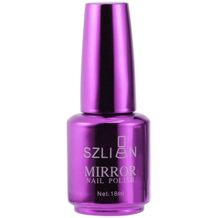 Luxshiny Vernis à Ongles Couleurs Métalliques Effet Miroir Vernis à Ongles Gel Brillant Manucure Vernis à Ongles (7 Violet)