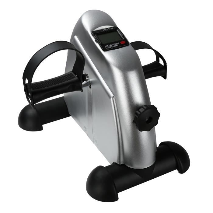 Hengda Mini Bike entraîneur pratique de bras et de jambes avec Ecran LCD vElo de fitness vElo dexercice pour le bureau argent
