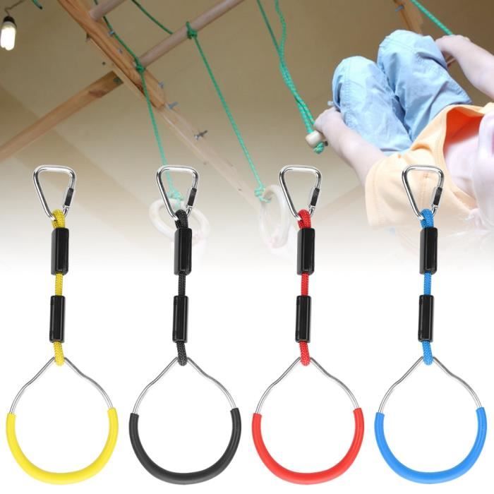 Garosa Anneau de gymnastique Swing coloré 4 PCS / Set Enfants Swing Coloré Gymnastique Anneau Enfant Escalade Sport Corde