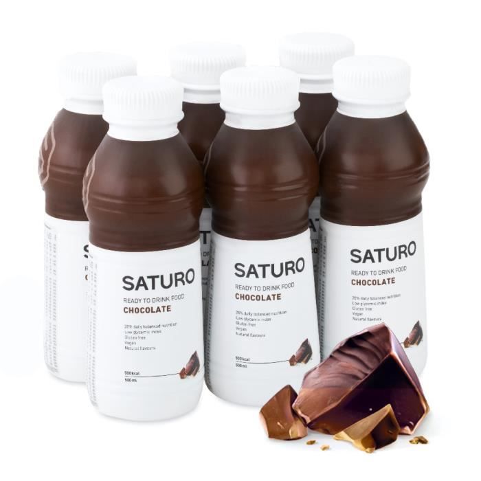 Substitut de Repas Complet Hyper Protéines Prêt à Consommer, Vitamines et Minéraux, Perdre du Poids, Chocolat,12 x 500ml