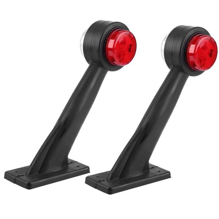 ESTINK feu de gabarit latéral pour camion 2 pièces 12 LED 12V-24V coude côté marqueur indicateur lumière lampe côté marqué