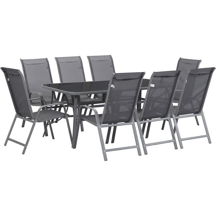 Salon de jardin -Cordoba XL 180- - Phoenix - Gris foncé