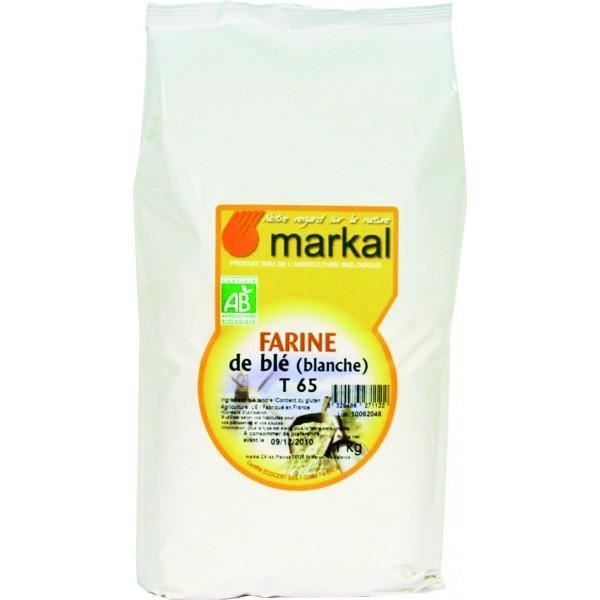 Farine de blé T65 (blanche), 1kg, Markal