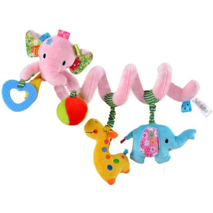 Spirale d'Activités Bébé (éléphant rose) - Jouet Enfant - Ludique - Jouets d'Éveil Puériculture - Convient Dès la Naissance