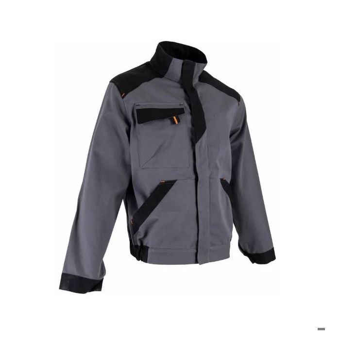 Veste de travail BRASURE bi-colore 100% coton Gris - LMA