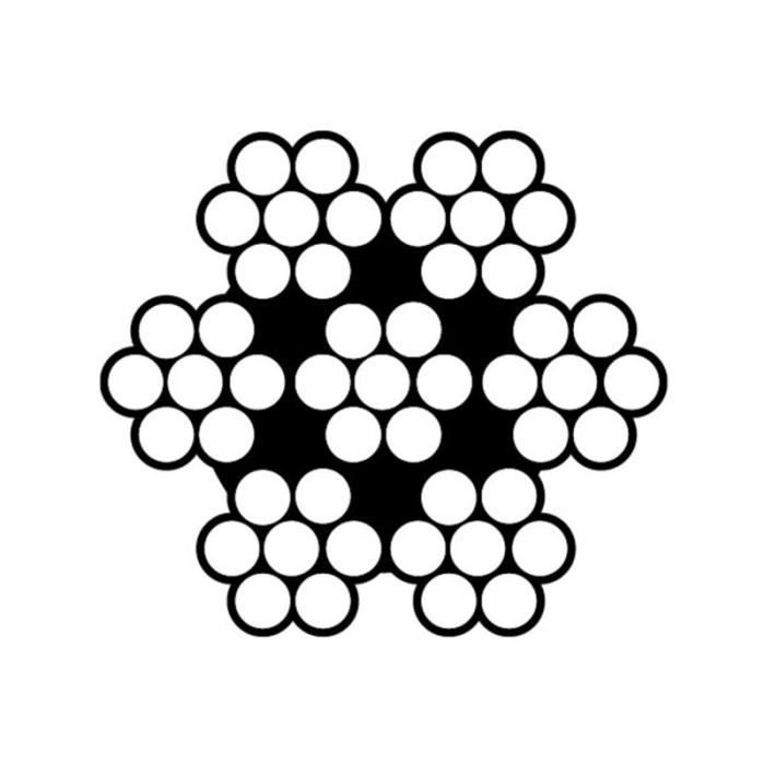 Câble inox 4mm - 100m 4 mm