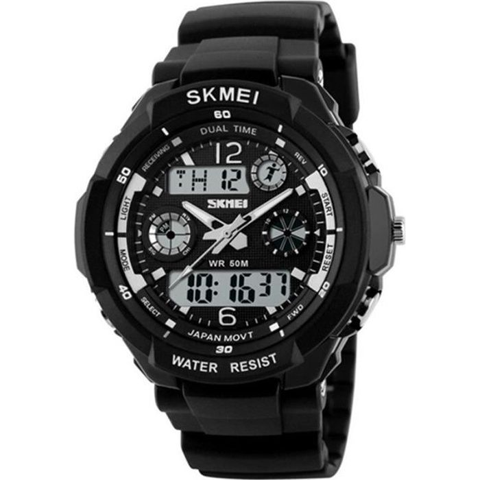 SHARPHY Sport Montre Homme de Marque Numérique Analogique LED Watch étanche