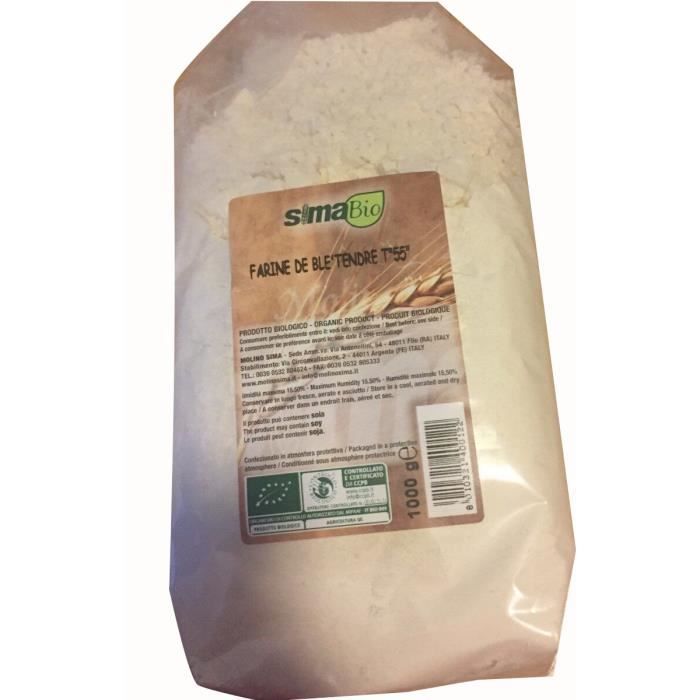 SIMA Farine de blé tendre - Bio - T 55 - 1 kg