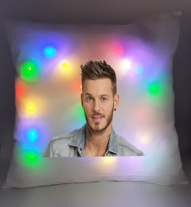 Coussin Lumineux MAT POKORA 40x40 Cm Personnalisable Housse 