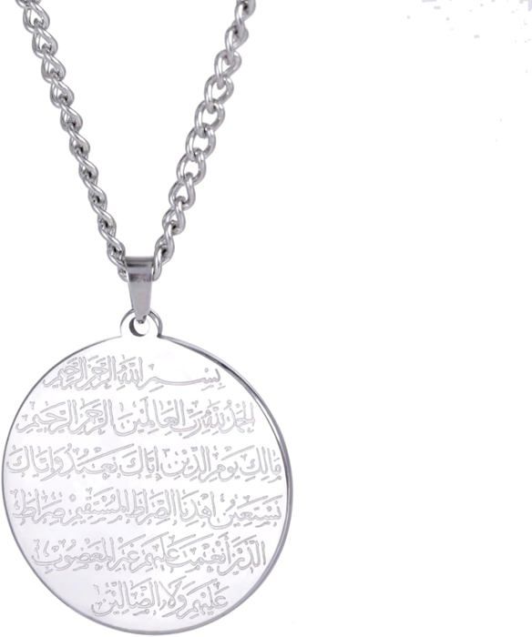 2pcs/set nouveau pendentif collier épée en acier inoxydable ali bijoux islamiques chiites amulette collier cadeau pour hommes et femmes | Les Meilleures